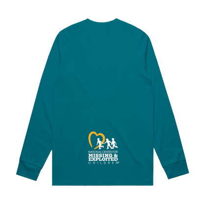 Pre-Order: NCMEC: Every Child Deserves a Safe Childhood Charity Long Sleeve (Topaz Blue)